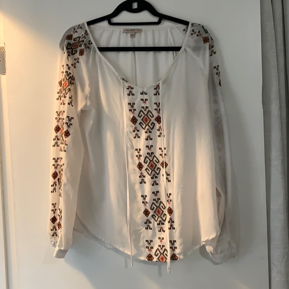 White decorative blouse
